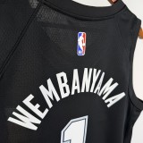 2026/27 Spurs WEMBANYAMA #1 Black City version NBA Jerseys