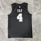 2026/27 Spurs FOX #4 Black City version NBA Jerseys