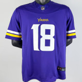 JEFFERSON #18 Men's Minnesota Vikings NFL Jersey 维京人