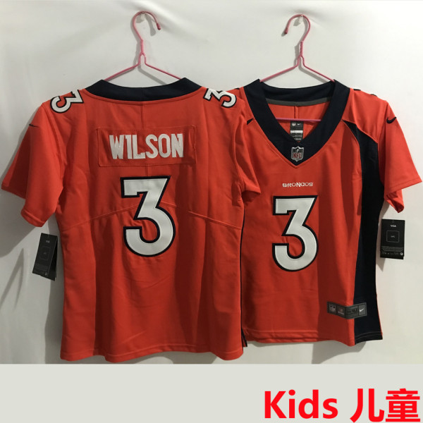 WILSON #3 Denver Broncos Kids NFL Jersey 野马