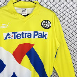 1993/1995 Frankfurt Away Yellow Retro Long Sleeve Soccer Jersey