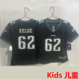KELCE #62 Philadelphia Eagles Kids NFL Jersey 老鹰