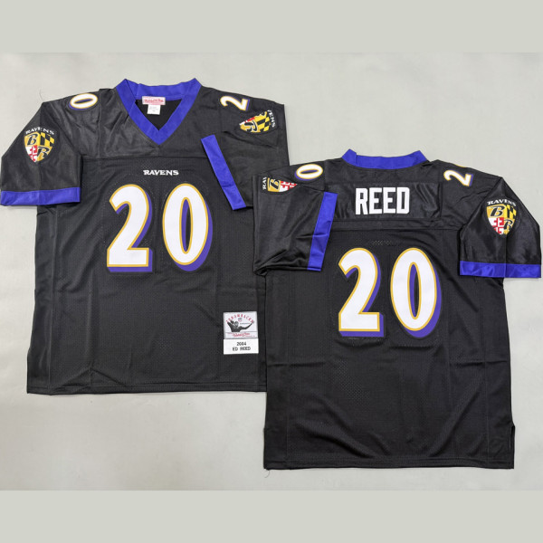 REED #20 Men's Baltimore Ravens Retro NFL Jersey 乌鸦
