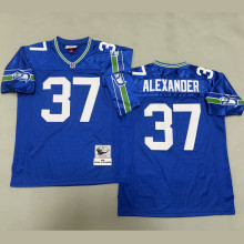ALEXANDER #37 Men's Seattle Seahawks Retro NFL Jersey 海鹰