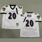 REED #20 Men's Baltimore Ravens Retro NFL Jersey 乌鸦