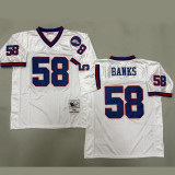 BANKS #58 Men's New York Giants Retro NFL Jersey 巨人