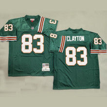 CLAYTON #83 Men's Miami Dolphins Retro NFL Jersey 海豚
