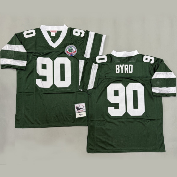 BYRD #90 Men's New York Jets Retro NFL Jersey 喷气机