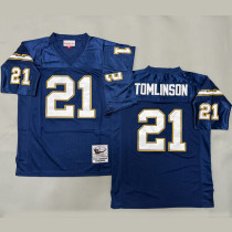 TOMLINSON #21 Men's Los Angeles Chargers Retro NFL Jersey 闪电