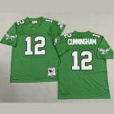 CUNNINGHAM #12 Men's Philadelphia Eagles Retro NFL Jersey 老鹰