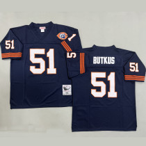 BUTKUS #51 Men's Chicago Bears Retro NFL Jersey 熊队