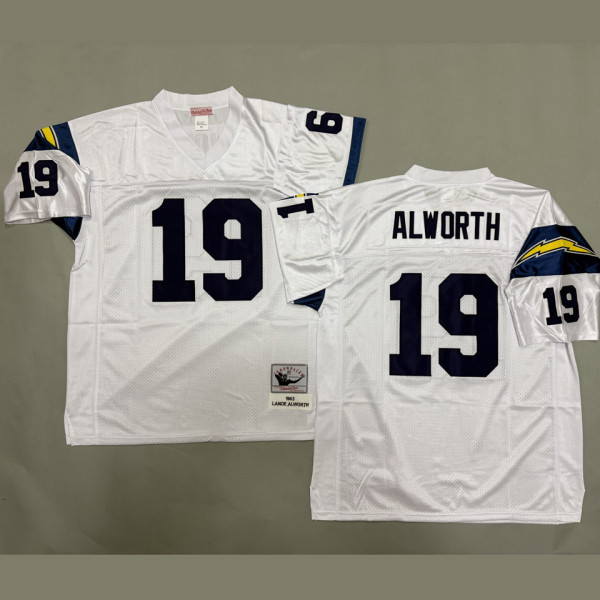 ALWORTH #19 Men's Los Angeles Chargers Retro NFL Jersey 闪电