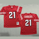 SANDERS #21 Men's San Francisco 49ers Retro NFL Jersey 49人
