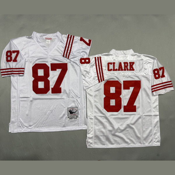 CLARK #87 Men's San Francisco 49ers Retro NFL Jersey 49人