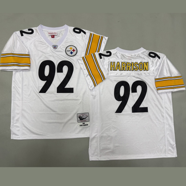 HARRISON #92 Men's Pittsburgh Steelers Retro NFL Jersey 钢人
