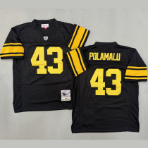POLAMALU #43 Men's Pittsburgh Steelers Retro NFL Jersey 钢人