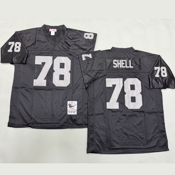 SHELL #78 Men's Las Vegas Raiders Retro NFL Jersey 突袭者