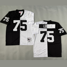LONG #75 Men's Las Vegas Raiders Retro NFL Jersey 突袭者