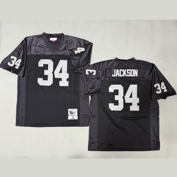 JACKSON #34 Men's Las Vegas Raiders Retro NFL Jersey 突袭者