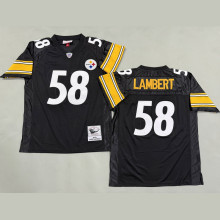 LAMBERT #58 Men's Pittsburgh Steelers Retro NFL Jersey 钢人