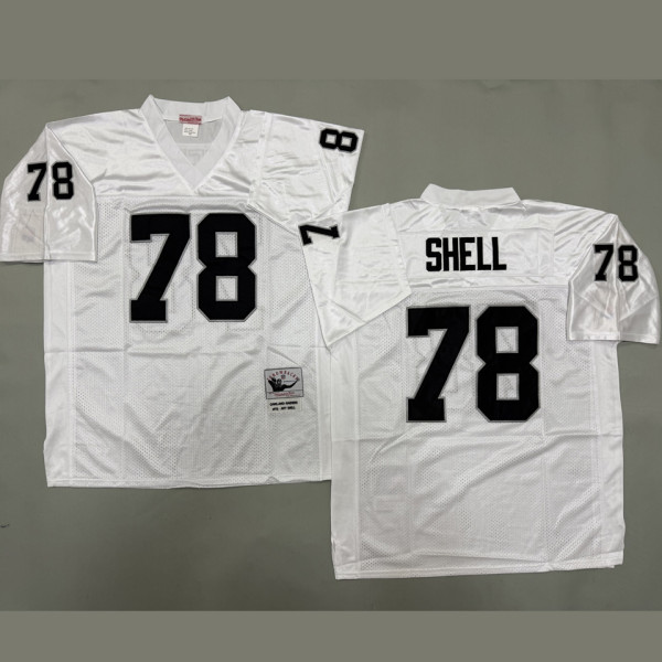 SHELL #78 Men's Las Vegas Raiders Retro NFL Jersey 突袭者