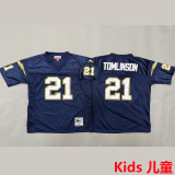 TOMLINSON #21 Los Angeles Chargers Retro Kids NFL Jersey 闪电