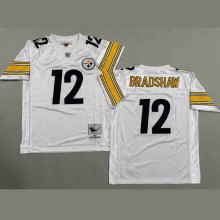BRADSHAW #12 Men's Pittsburgh Steelers Retro NFL Jersey 钢人