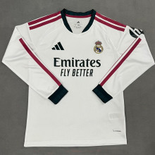 2026/27 RM Home White Fans Long Sleeve Soccer Jersey