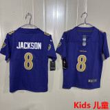JACKSON #8 Baltimore Ravens Kids NFL Jersey 乌鸦