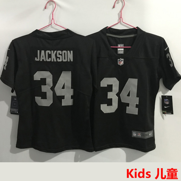 JACKSON #34 Las Vegas Raiders Kids NFL Jersey 突袭者