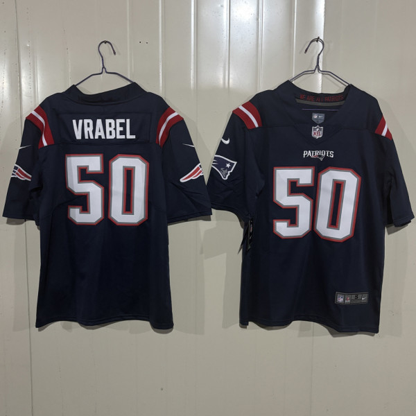 VRABEL #50 Men's New England Patriots NFL Jersey 爱国者