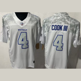 COOK III #4 Men's Buffalo Bills NFL Jersey 布法罗比尔  (3代）