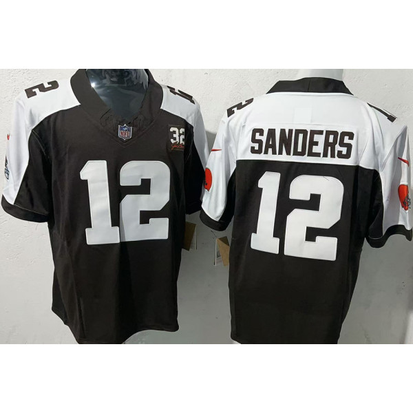 SANDERS #12 Men's Cleveland Browns NFL Jersey 布朗  (3代）