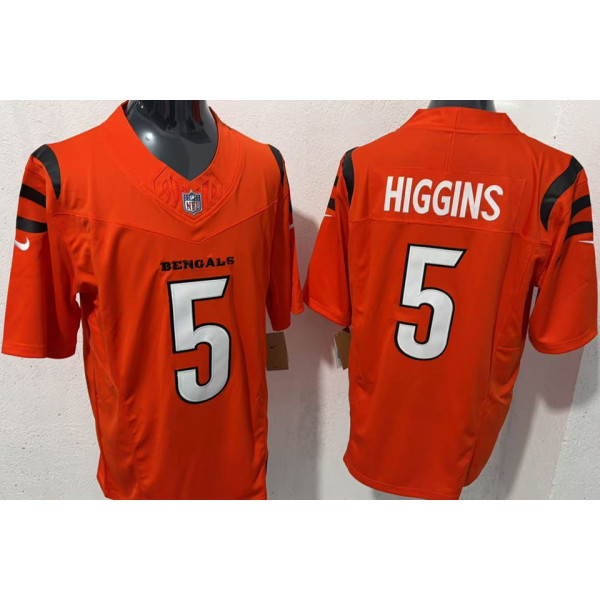 HIGGINS #5 Men's Cincinnati Bengals NFL Jersey 猛虎   (3代）