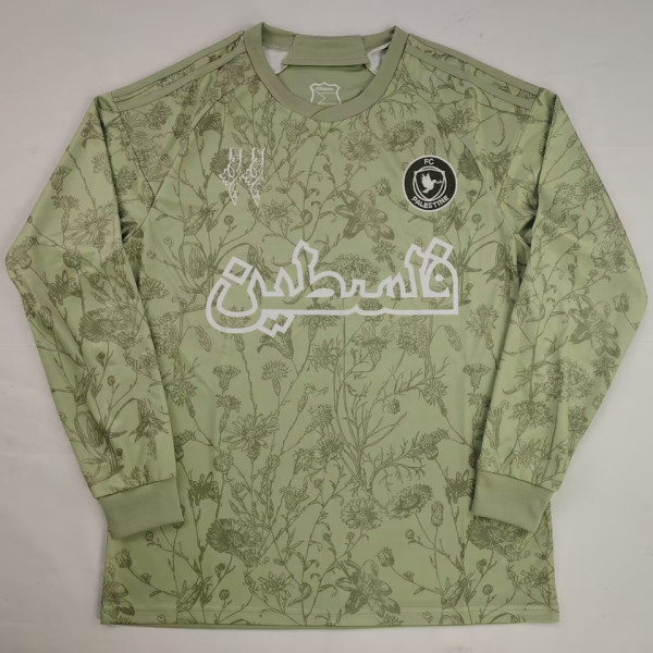 2026 FC Palestine Long Sleeve Fans Soccer Jersey 阿拉伯文
