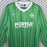 1988/1989 Werder Bremen Away Green Long Sleeve Soccer Jersey