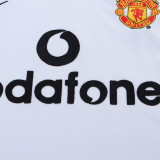 2002/2003 M Utd Away White Retro Kids Soccer Jersey