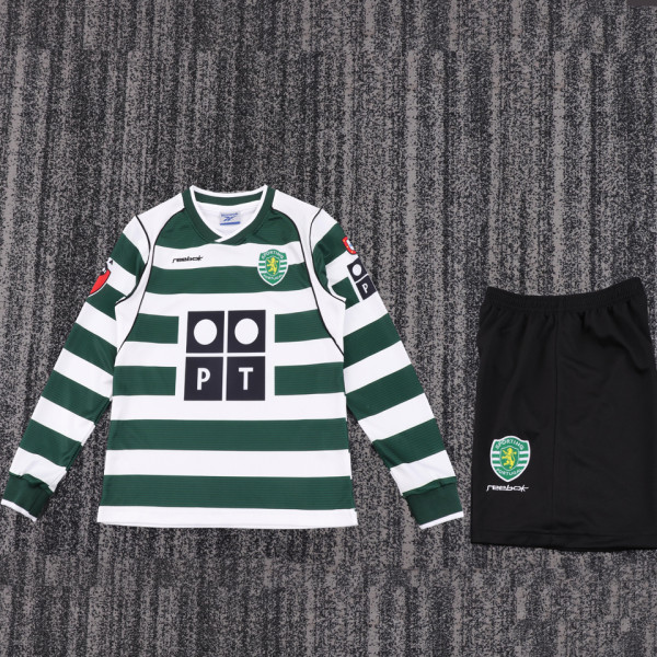 2001/2003 Lisbon Home Retro Kids Long Sleeve Soccer Jersey 长袖
