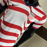2026/27 U.S Home White And Red Player Version Soccer Jersey 背后是空白