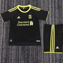 2010/2011 LFC Away Third Black Retro Kids Soccer Jersey