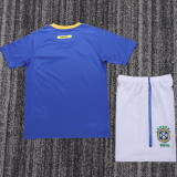 2010 Brazil Away Retro Kids Soccer Jersey
