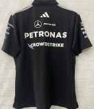 2026 Mercedes AMG Petronas F1 Black POLO Team T-Shirt  有领