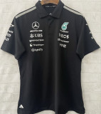 2026 Mercedes AMG Petronas F1 Black POLO Team T-Shirt  有领