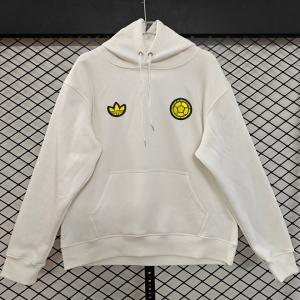 2026/27 Colombia Third White Retro Style Hoody 小绣花 黄标