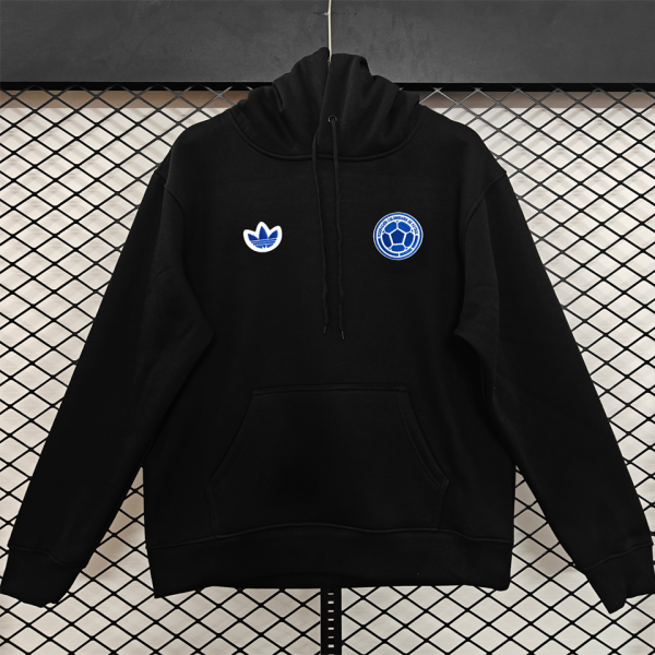 2026/27 Colombia Away Black Retro Style Hoody 小绣花 蓝标