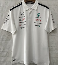 2026 Mercedes AMG Petronas F1 White POLO Team T-Shirt  有领