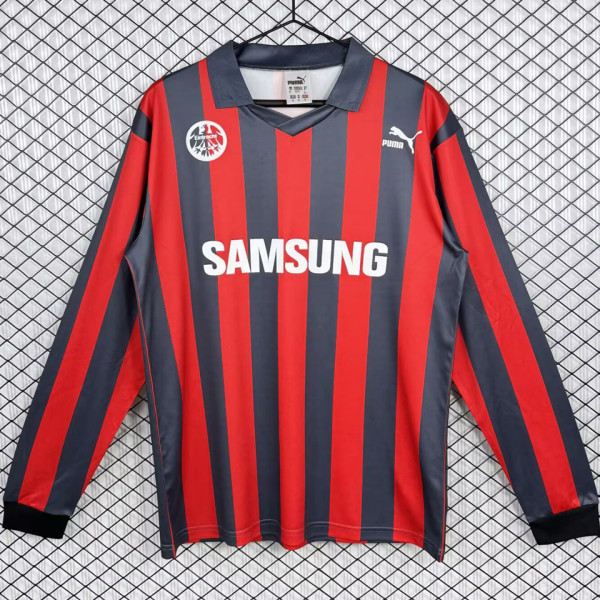 1991/1992 Frankfurt Home Red Retro Long Sleeve Soccer Jersey