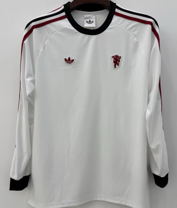 2026/27 M Utd Retro Syle Fans Long Sleeve Soccer Jersey