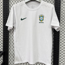 2026/27 Brazil White Casual Pure Cotton T-Shirt