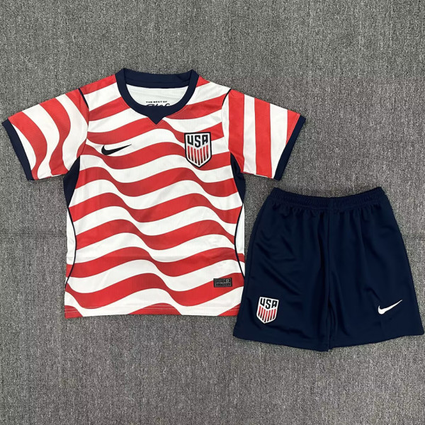 2026/27 U.S Home Red White Kids Soccer Jersey